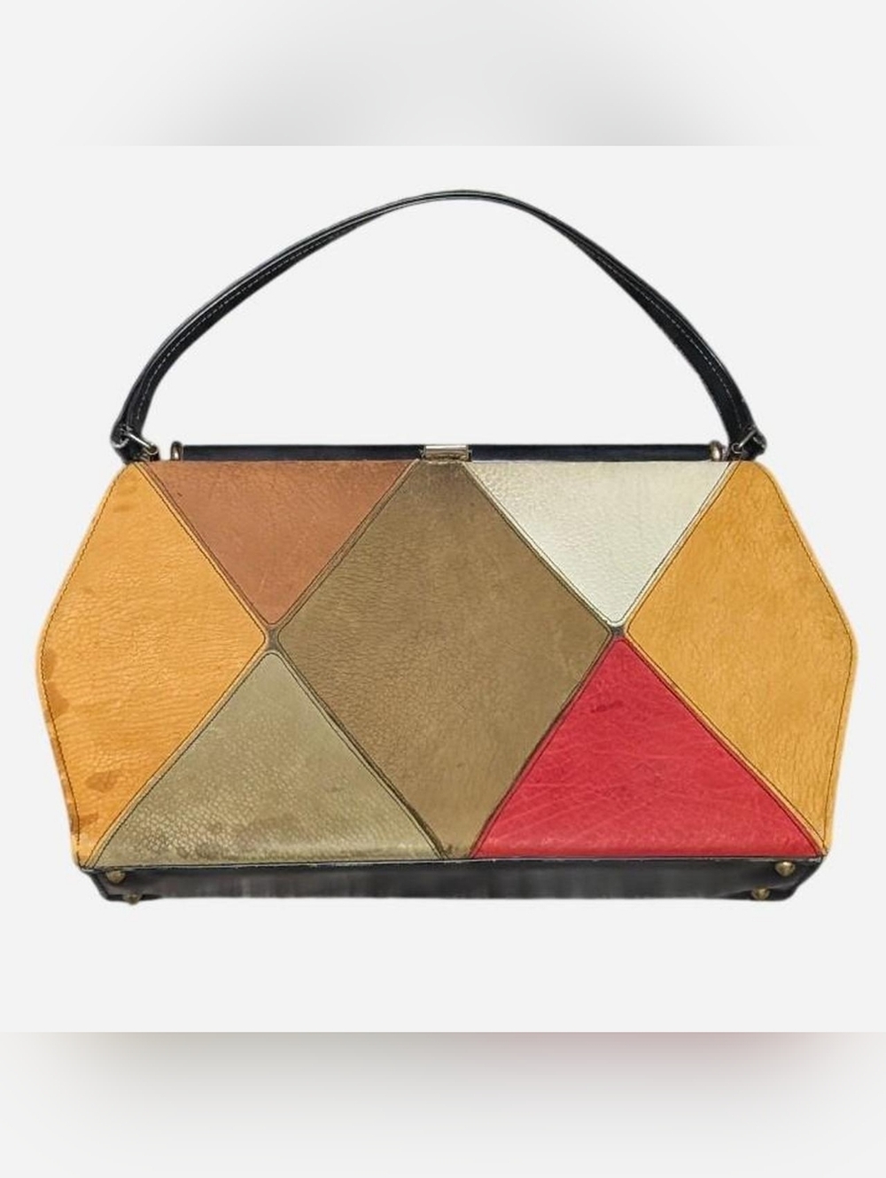 Vintage 70s(?) Patchwork Leather Purse‼️open to offers